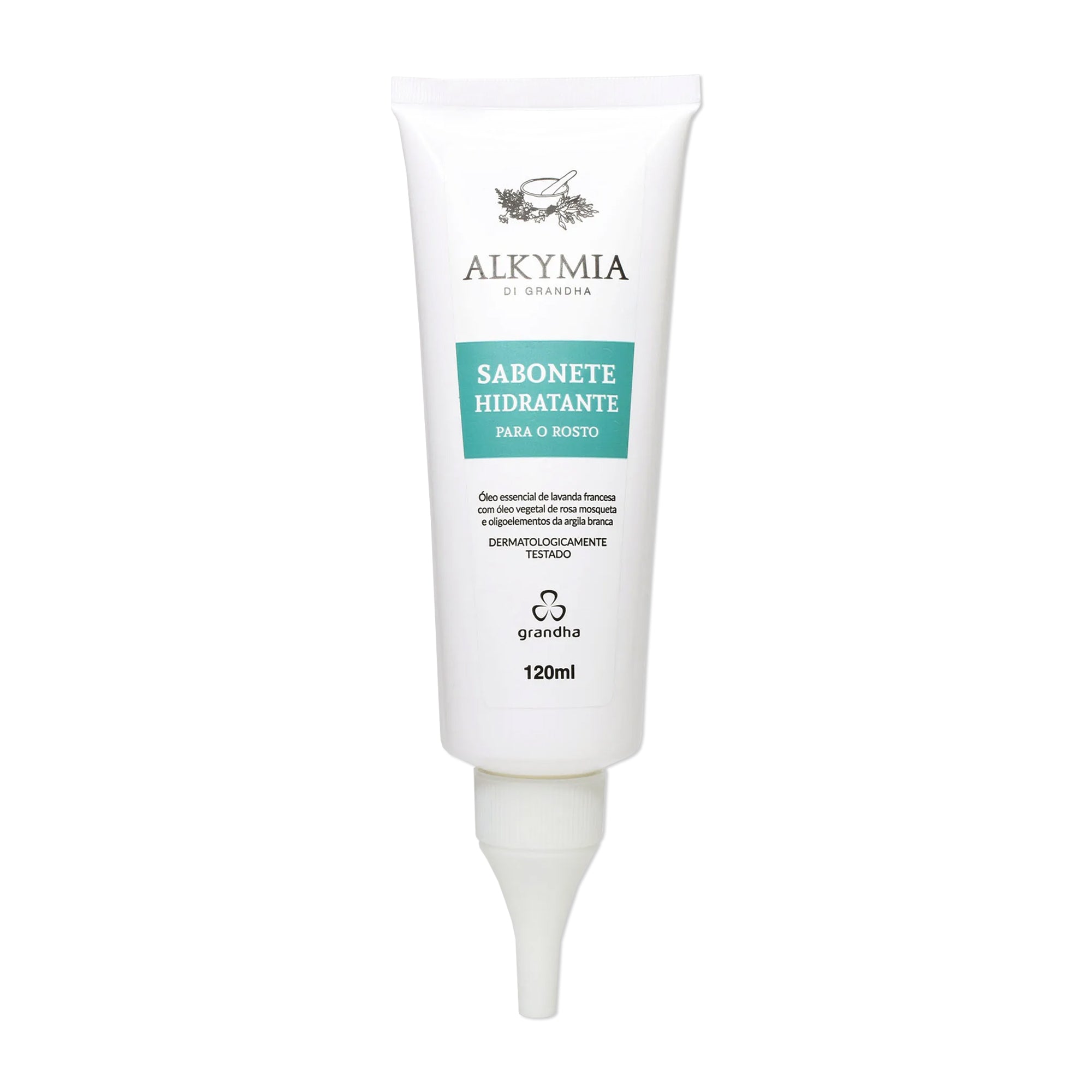 Alkymia Di Grandha Sabonete Hidratante Para o Rosto com Óleo Essencial e Argila Branca 120ml