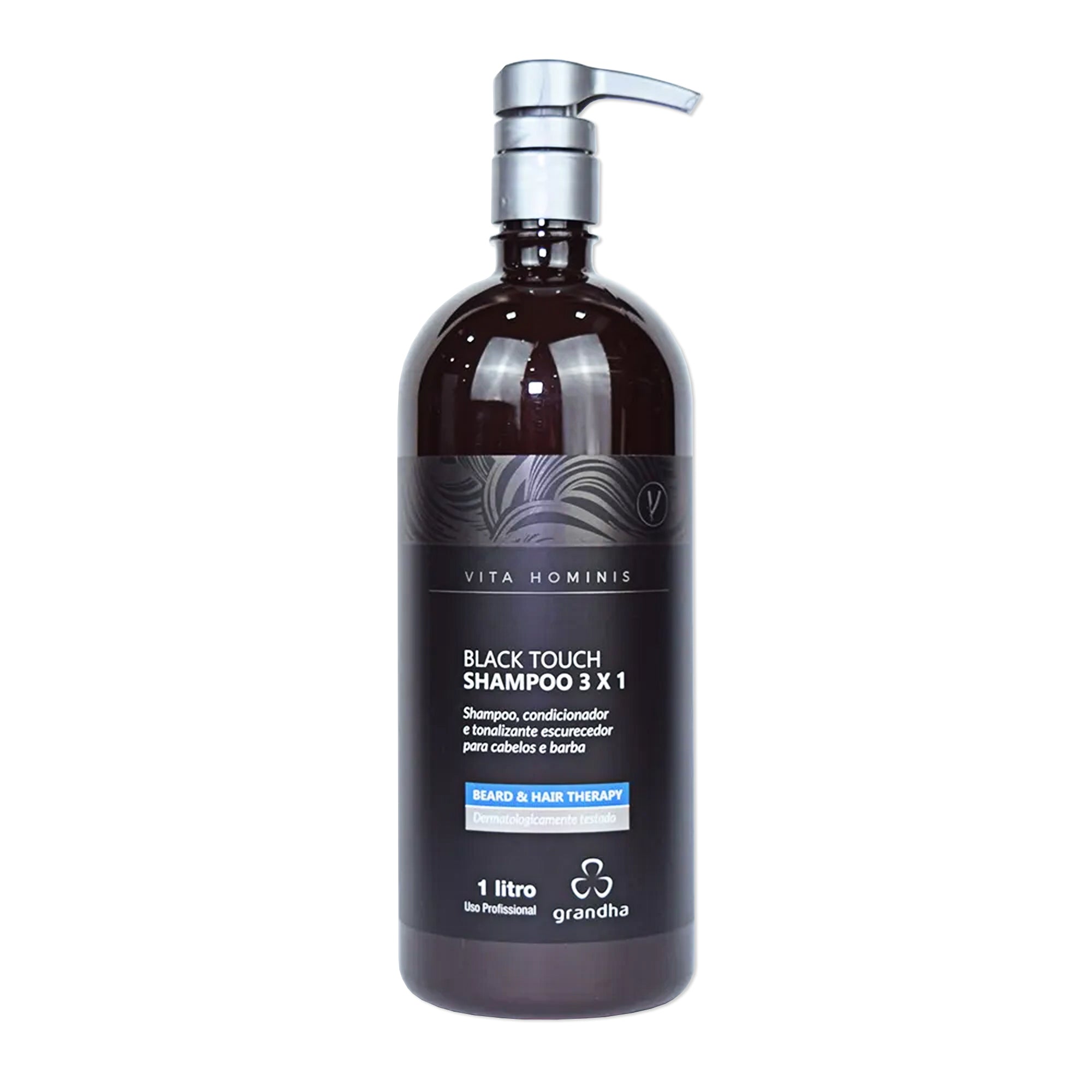 Vita Hominis Black Touch Shampoo 3x1 Tonalizante 1L