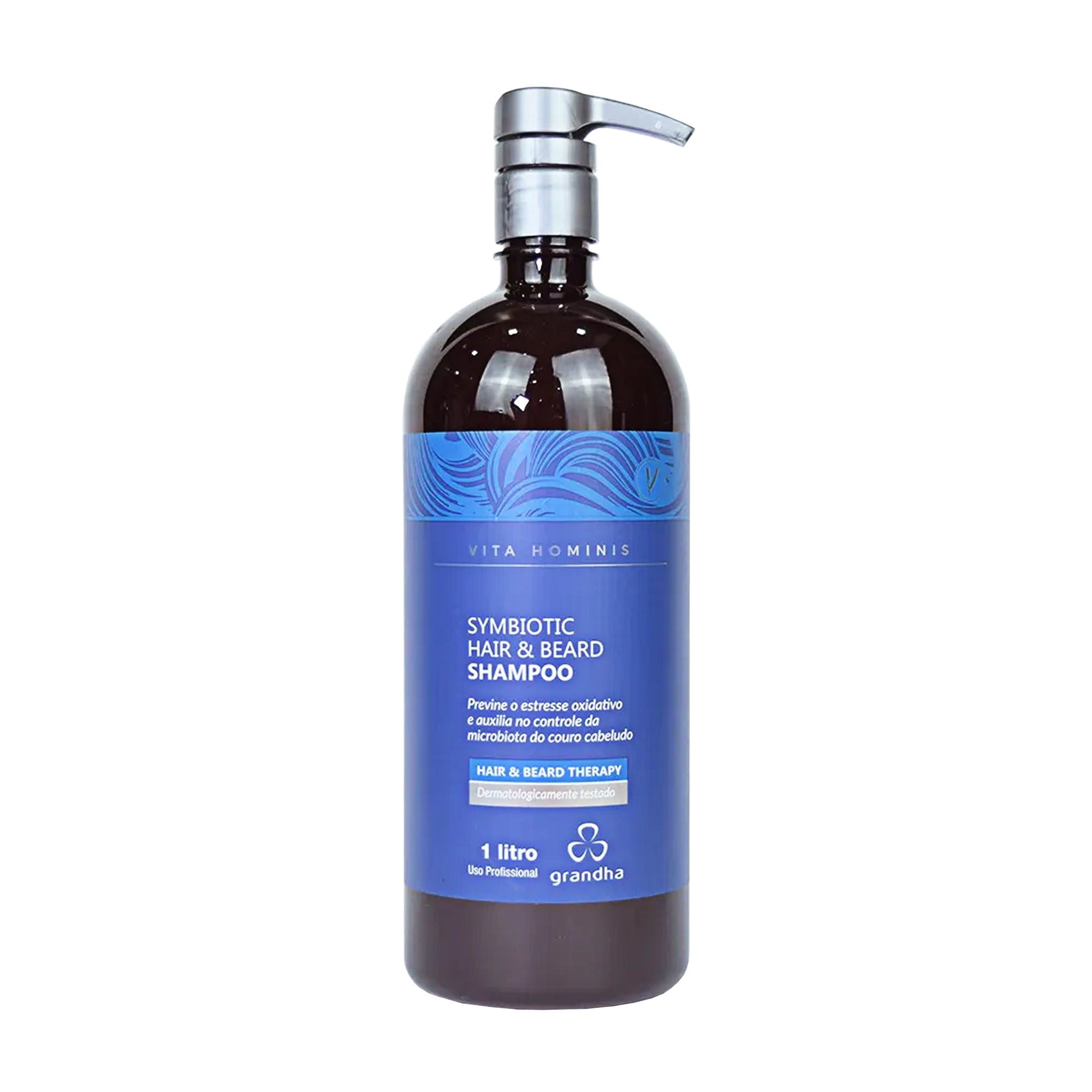 Vita Hominis Symbiotic Hair & Beard Shampoo para Cabelo e Barba 1L