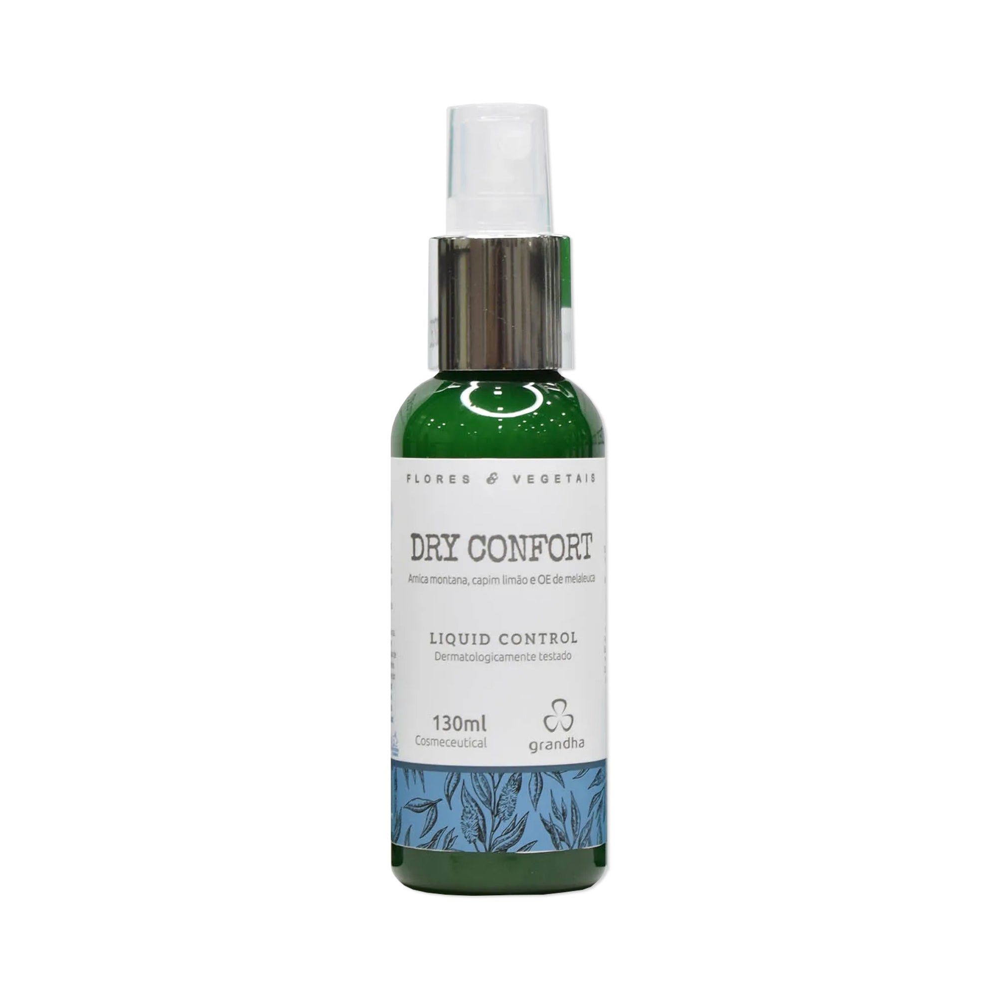 Flores & Vegetais Dry Confort  Liquid Control Fluido Sem Enxágue para Raiz Oleosa e Pontas Secas 130ml
